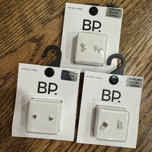 BP Sterling Silver Dipped Earring Trio